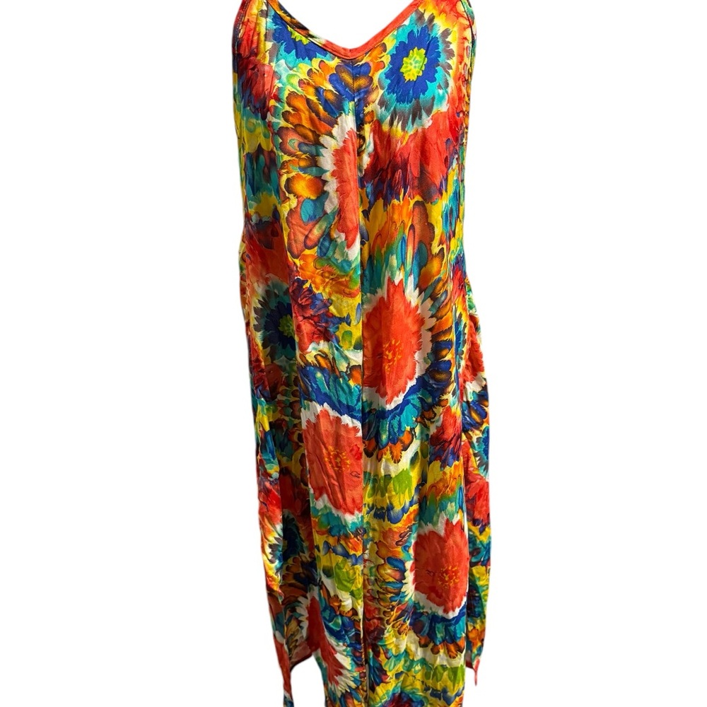 Romchard Rayon Floral Maxi Dress. O/S VGUC - Picture 4 of 9